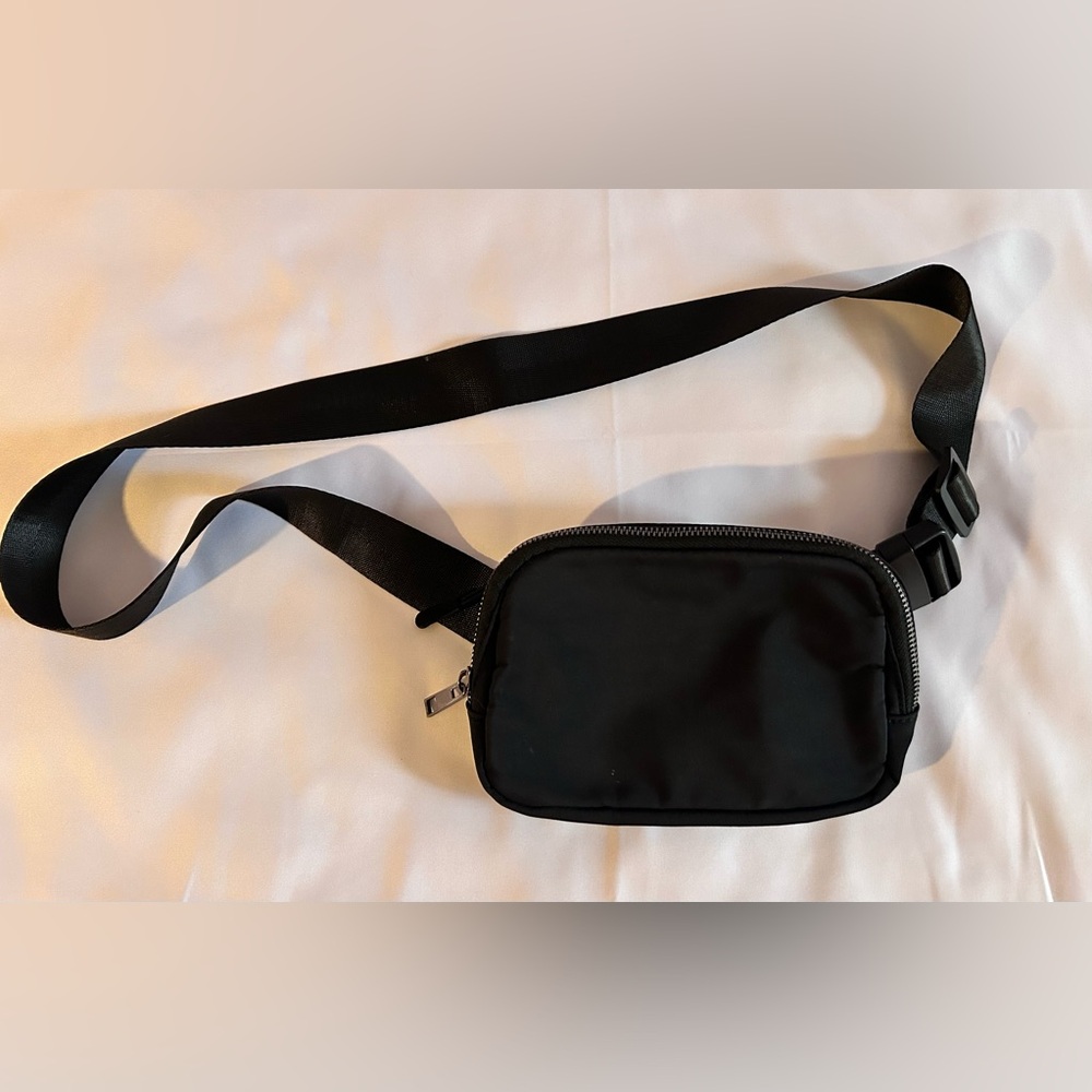 Black Nylon Belt Bag - Crossbody